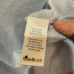 LILLA P rib trim puff sleeve sweater in light blue sz XS Blue Photo 4