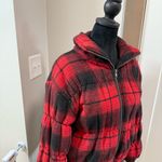 BB Dakota Everlong‎ Red Black Puffer Jacket Fall Winter Crop Buffalo M Size M Photo 6