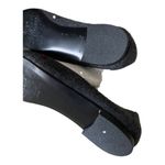 Stuart Weitzman  Gray Embroidered Floral Beaded Flats Size 6N Photo 2