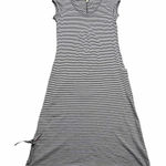 Toad Co Nautical Stripe Cap Sleeve Long Samba Muse Dress With Pocket Blue Photo 0