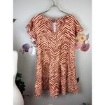 Nine West  Brown Striped Peplum Dress - Size - Small Photo 1