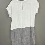 Garnet Hill Garnett Hill Linen Color Block Relaxed Fit Shift Dress Photo 4