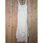 Lulus NWT  Loving Fate White Bow Square Neck Backless Maxi Dress Wedding Size 1X Photo 5