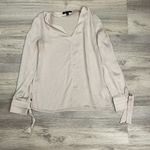 Banana Republic Beige Long Tie Sleeve V-Neck Blouse Size XS Photo 0