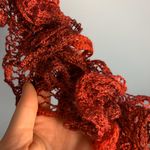 Handmade Red  Frilly Scarf Photo 1