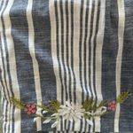 Kareena’s Striped Embroidered Tassel 100% Cotton Jumpsuit Size Large Blue Photo 6