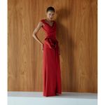 Chiara Boni  Tekkan Sleeveless Rosette Mermaid Gown Size in Geranium IT 40 / US 4 Photo 12