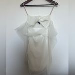 The Bar  Jean Twisted Semi-Sheer White Silk Mini Dress Women’s Size 2 Photo 3