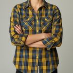 Superdry  Yellow Plaid Lumberjack Shirt - Medium Mens Slim Fit Photo 7