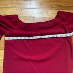 Tibi Red Tie Sleeve Off The Shoulder Shift Dress Size 2 Photo 4