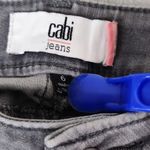 CAbi  Jeans Women 6 Style 5167 Graphite Zip Skinny Stretch Gray Moto Zip Pockets Photo 4