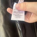 EXPRESS Women's Black Leather Sleeve Jacket Sz small Photo 3