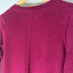 AQUA  Cashmere Burgundy V Neck Cashmere Sweater Size Small Photo 3