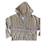 l*space L Paradise Sunrise Stripe Print Hooded Pullover Photo 7