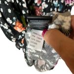 Torrid Black Floral Print V neck Lace Cap Sleeves Button Front Blouse Top 2 Photo 9