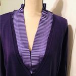 New York & Company Womens Size XL Purple Blouse & Cardigan One Piece Office‎ NEW Photo 6