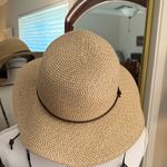 Solar Eclipse Beige Sun Hat with Dark Brown Band Tan Photo 2