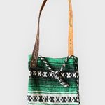Free People Vintage  Green Southwest Inspired Print Crossbody Bag Photo 4