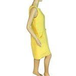 Calvin Klein LEMON YELLOW TWEED SHEATH DRESS WITH FRINGE (10) Photo 3