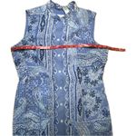 Emma James by Liz Claiborne Blue Paisley Sleeveless dress Size 14 Photo 5