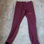 Nike  Maroon Leggings SIZE S Photo 0