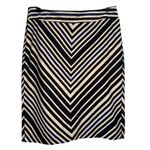 NWT, Ann Taylor Factory Black White Royal Blue Chevron Stripe Pencil Skirt, Sz 6 Photo 2
