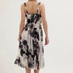 Free People  Tesa Smocked Mesh Midi Dress Ivory Combo S NWT Photo 2