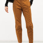 Chloé CHLOE WOMENS DESIGNER BIKER TROUSER PANTS KHAKI BROWN ITALIAN 34/ US 0 Photo 0