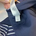 Athleta  Stealth Skort‎ Navy Blue White Striped Size Large Athletic Skirt Shorts Photo 5