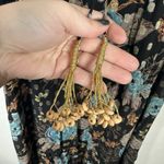 Natural Life  The Alice Floral Metallic Maxi Dress Womens XS Sleeveless Tiered Photo 6