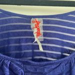 Free People Blue Sheer Striped Tank Top Photo 1