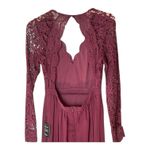 Lulus Awaken My Love Burgundy Long Sleeve Lace Maxi Dress Burgundy M Red Size M Photo 5