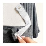 Frida Maternity Breast Feeding Midi Dress Snap Button Grey One Size Size undefined Photo 4