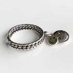 Silver Smiley Face Charm ring Photo 2