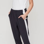 Babaton Aritzia‎  Dexter Pull on Tuxedo Trousers in black and white- size 4 Photo 0