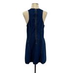 RE/DONE Denim Split-Front Racerback Minidress Dress Blue Size Medium Photo 7