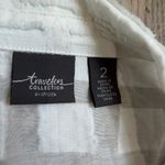 Chico's Travelers Collection White Textured Button Up Shirt Women's Size 2 EUC Photo 1