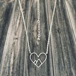 PHeart Mountain Necklace Silver Photo 0