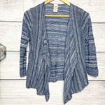 Faded Glory  Blue & White Boho Lightweight Open Front Cardigan Size Small Photo 7