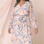 Flying Tomato  floral long sleeve plus size multicolor wrap dress size 2X wore 1x Photo 0