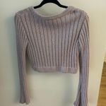 Forever 21  Purple Sweater Cropped button up Photo 1