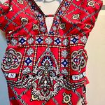 Cupshe one piece swim suit - red multi color - size large Photo 1