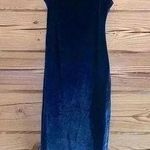 Dance & Marvel midnight blue velvet midi dress with spaghetti straps size medium Photo 0