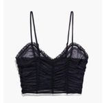 ✨Savage X Fenty GATHERED MESH BLACK CAVIAR SZ SMALL CAMI✨ Photo 3