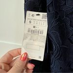 ZARA NWT INTRICATE 3D DRESS | NAVY | SMALL | BALLOON SLEEVES | DETAILED ROSETTE Photo 8