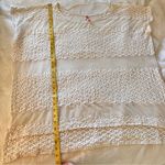 Free People  Cream‎ Lace Oversized Short Size XS Photo 6