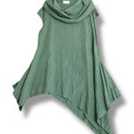 Bryn Walker  Linen Asymmetrical Tunic Top XL Sage Green Made in USA Photo 0