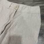 Michael Kors  Checkered Tan Linen Bermuda Shorts Photo 1