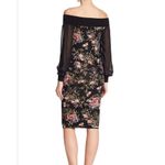 Rachel Rachel Roy floral Off shoulder sheer arm dress M Black Size M Photo 1