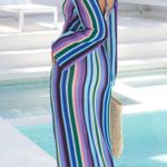 VICI Blue Rainbow Striped Dress Photo 3
